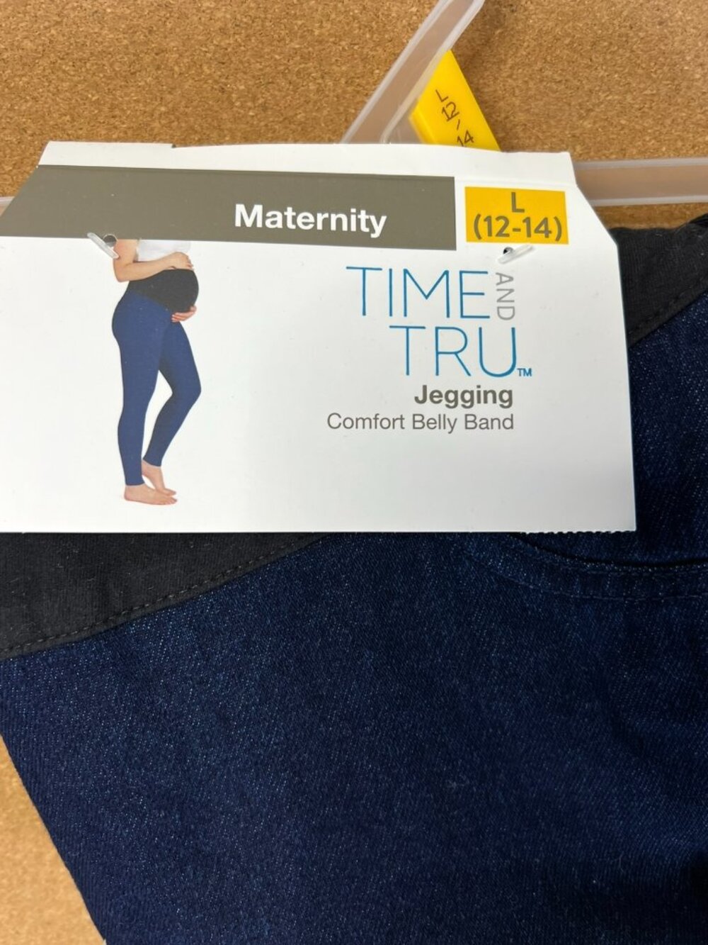 Time And Tru Maternity L(12-14) Jegging Blue Comfort Belly Bland NWT Women